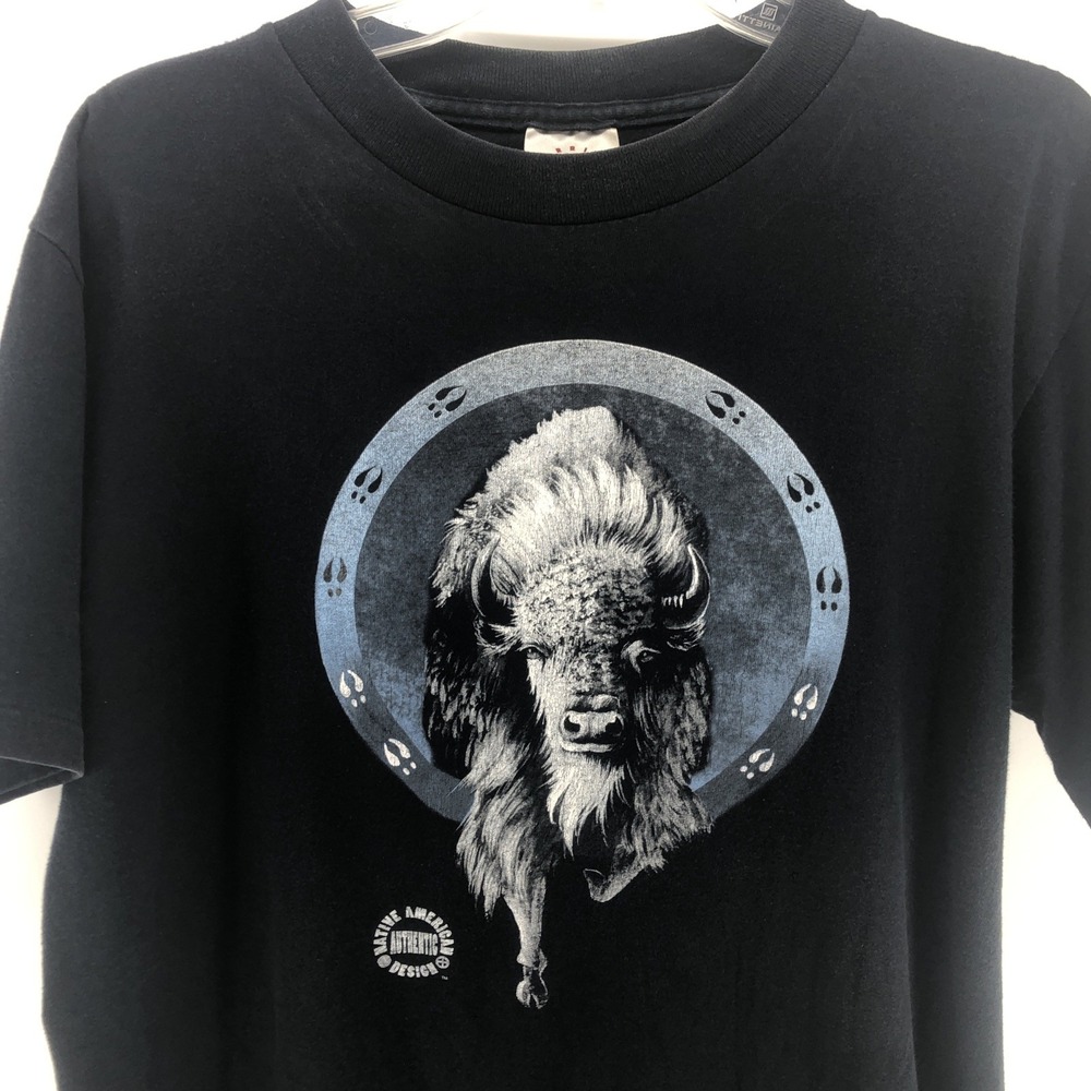 Vintage Authentic Native American T-shirt Single Stitch Warrior Brand USA Medium